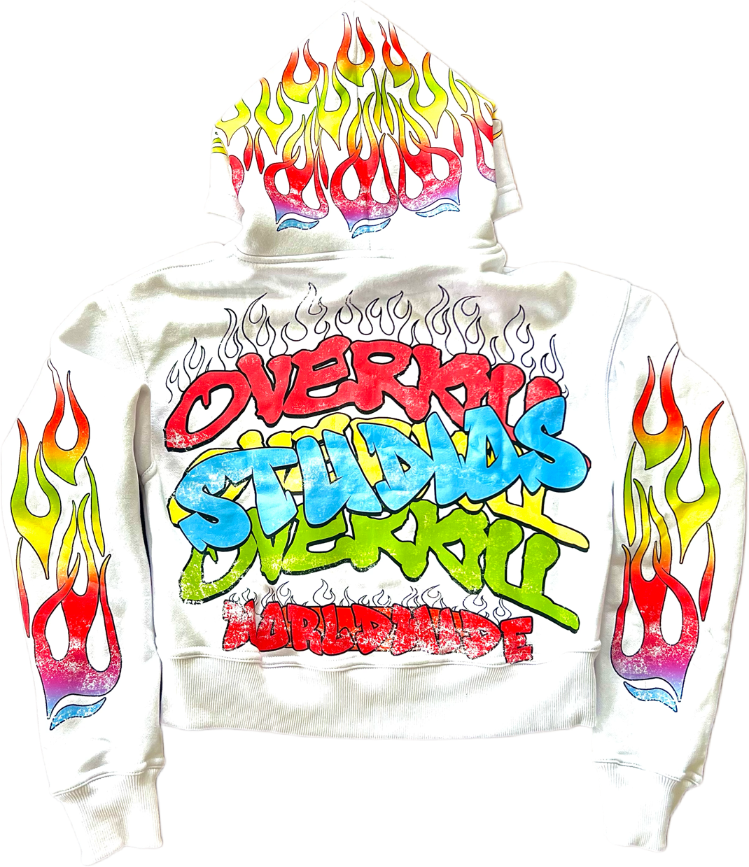 “HEATING UP” Women’s Zip Hoodie (White)